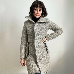 Calvin Klein Wool High Zip Coat